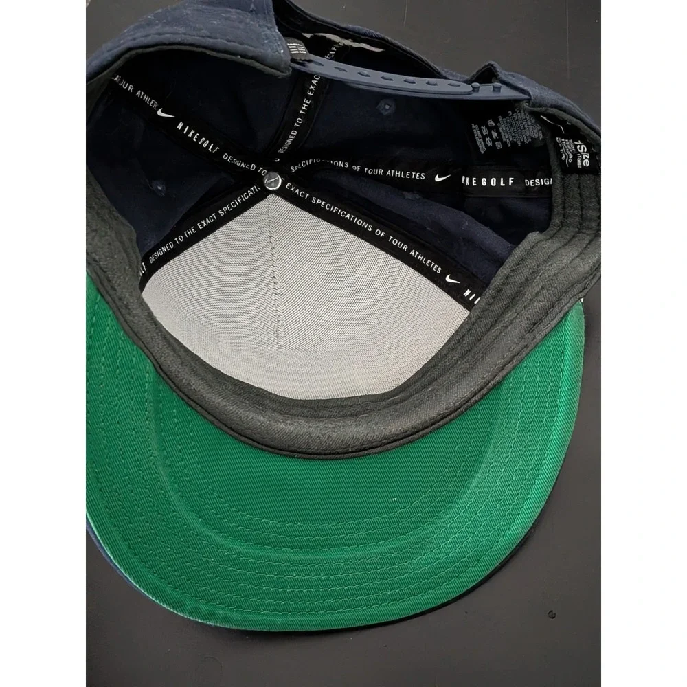 Nike Golf Snapback Hat Truck Rope Flat Brim Cap Navy Blue 1Size‎ OSFM
